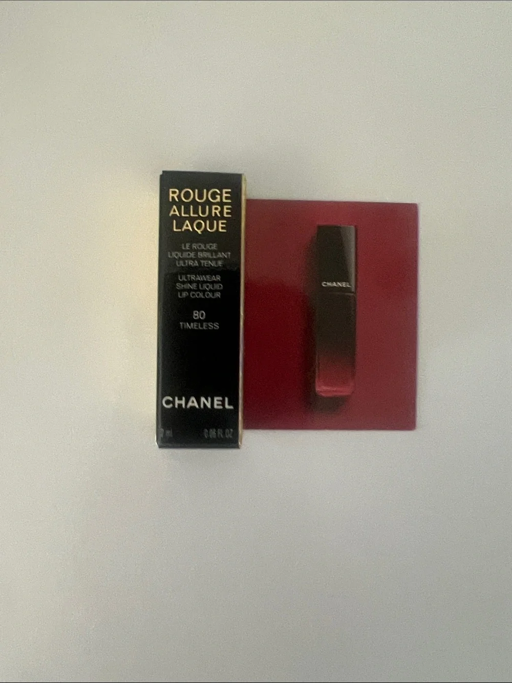 Chanel Rouge Allure Laque Lip Colour 80 Timeless - Deep Red